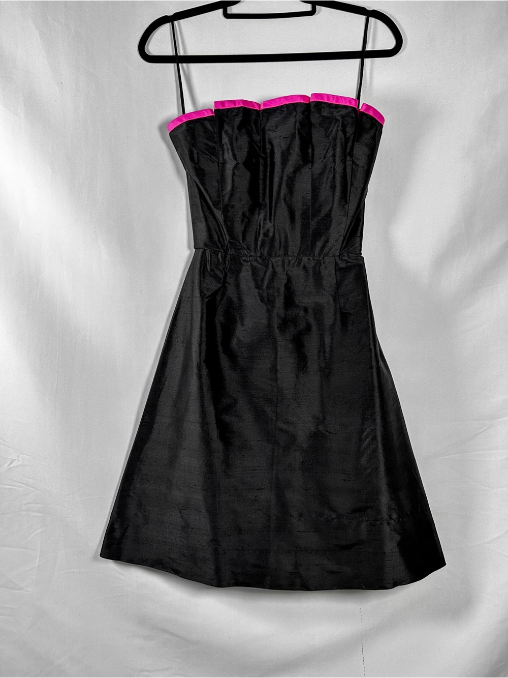 Vintage 1960s Raw Silk Ruffle Cocktail Dress